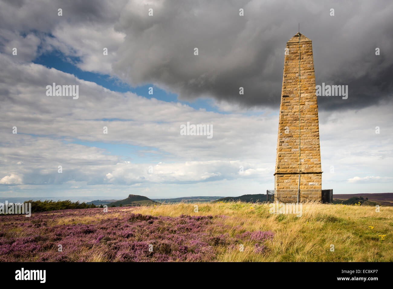 Capitaines Cook Monument sur la lande d'Easby North York Moors National Park. Banque D'Images