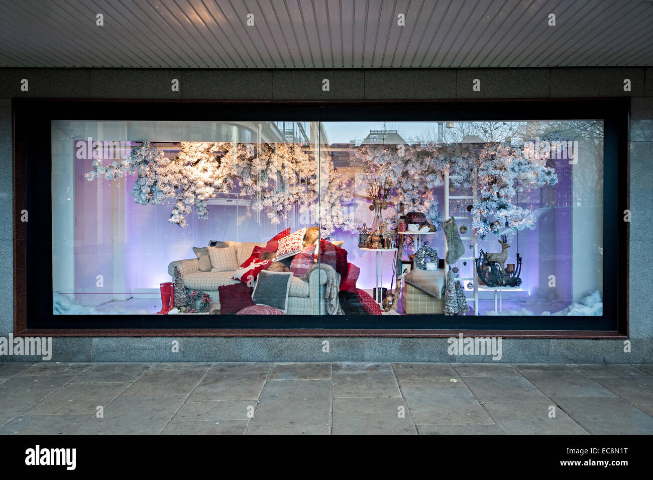 Birmingham Christmas shopping House of Fraser rackhams fenêtre de Noël 8 Décembre 2014 Banque D'Images