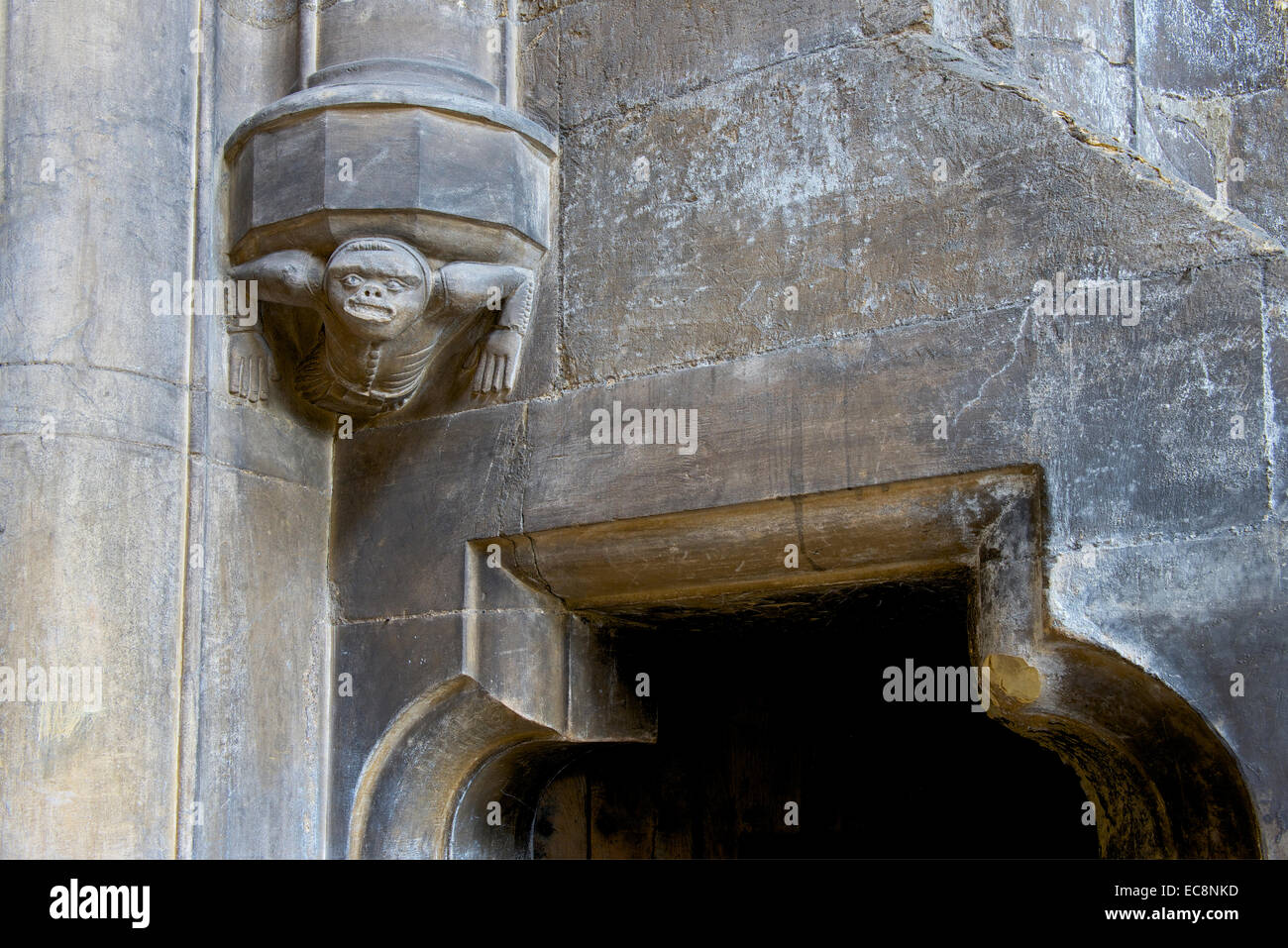 La figure sculptée dans l'église St Mary, Beverley, Yorkshire, Angleterre Royaume-uni facile Banque D'Images