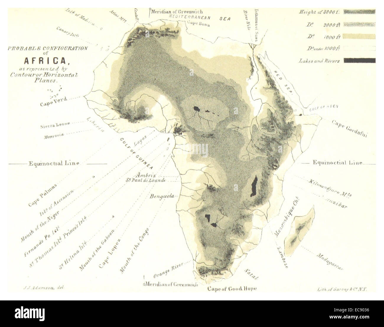 Pied(1854) p020 L'AFRIQUE Banque D'Images