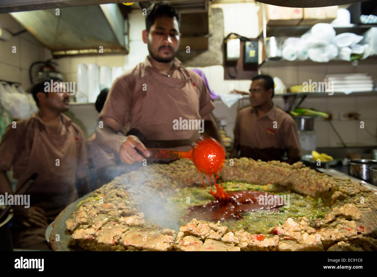 Pav Bhaji est l'un de Mumbai, la rue la plus populaire de la nourriture. Banque D'Images