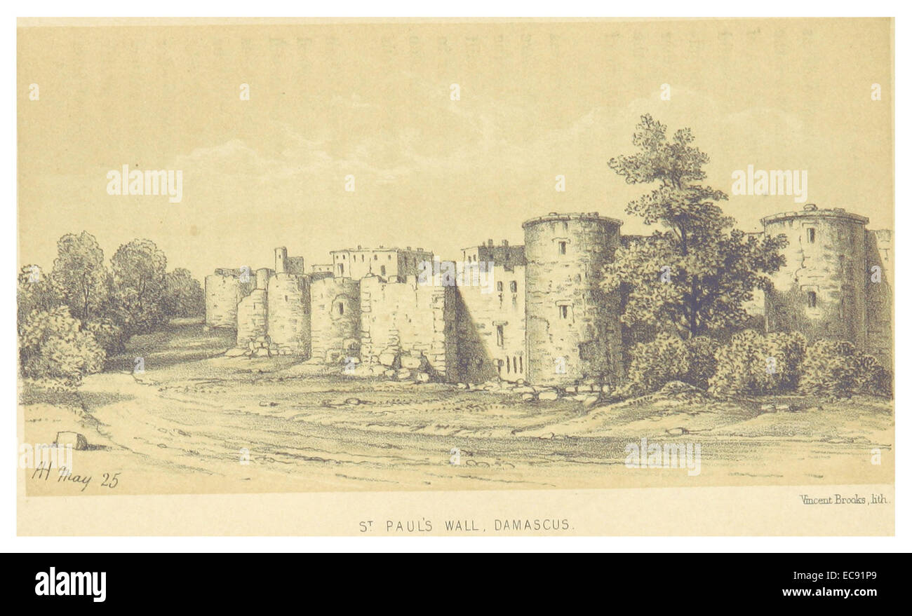 HARVEY(1861) p131 DAMAS, REMPARTS (OU) ST. PAUL'S WALL Banque D'Images