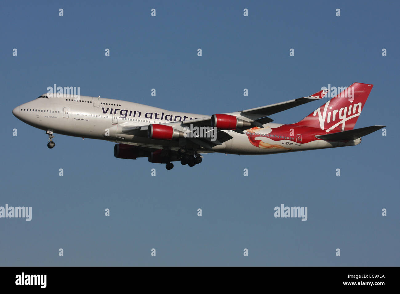 BOEING 747 de Virgin Atlantic Banque D'Images