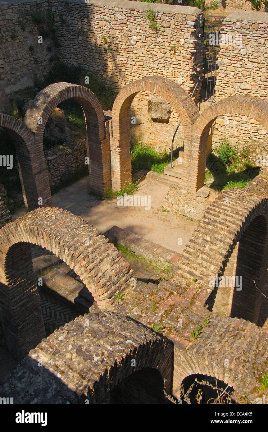 Bains maures de Ronda, 13ème siècle, la province de Málaga, Andalousie, Espagne, Europe Banque D'Images