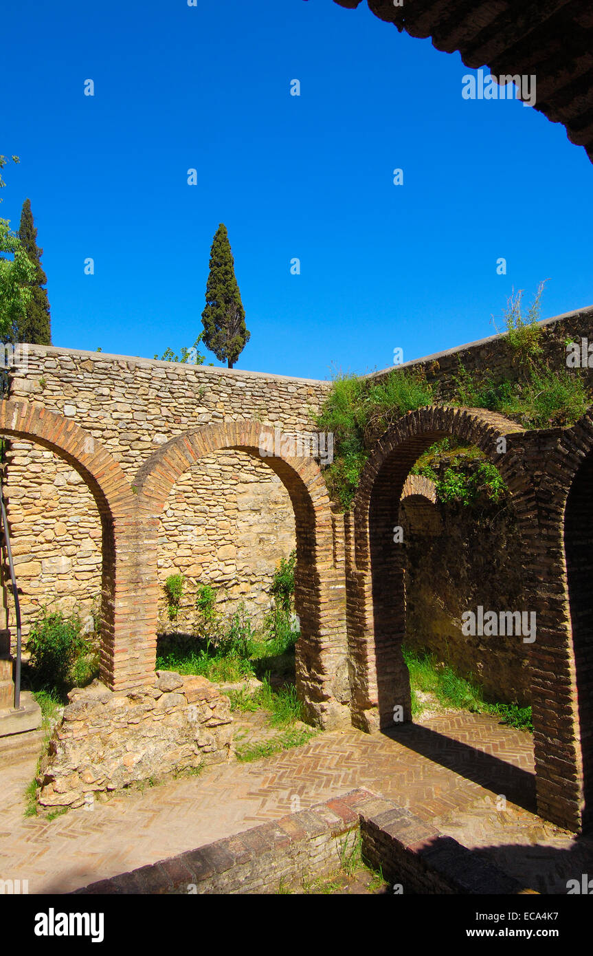 Bains maures de Ronda, 13ème siècle, la province de Málaga, Andalousie, Espagne, Europe Banque D'Images