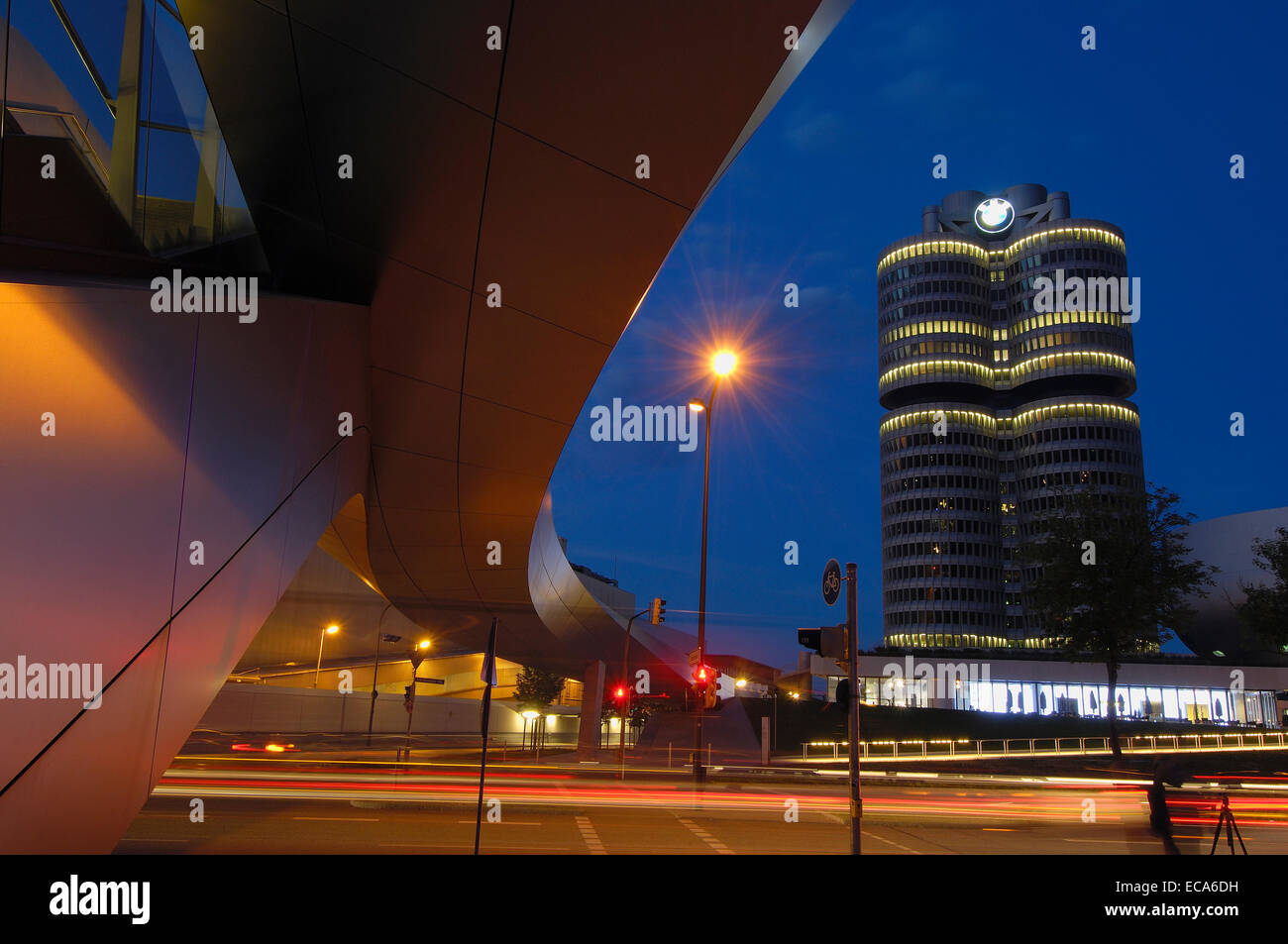 Musée BMW, BMW, Munich, Bavière Siège Banque D'Images