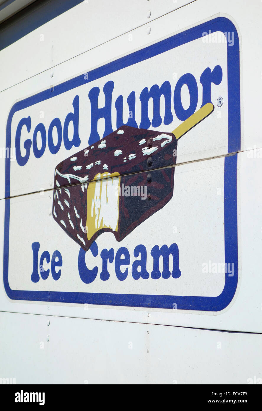 L'humour camion de crème glacée à Montauk long island Banque D'Images