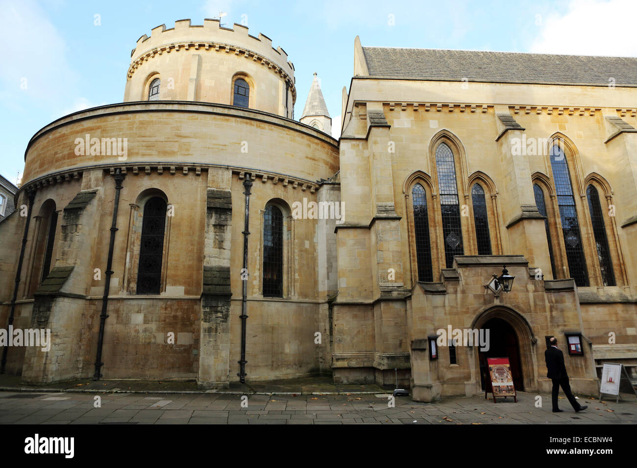 L'église du Temple à Londres, en Angleterre. L'église date du 12ème siècle et a été construit par les Templiers. Banque D'Images