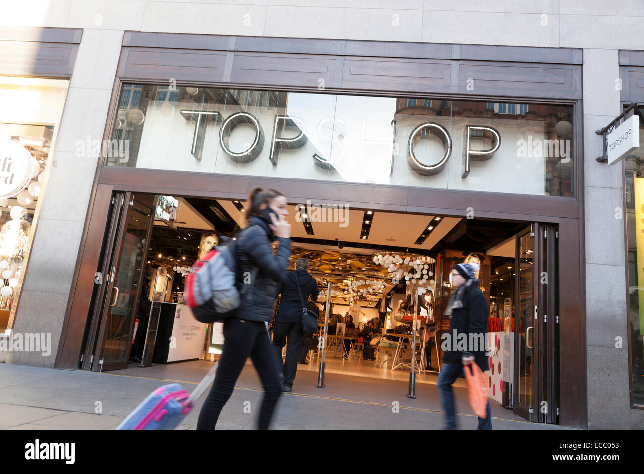 Top Shop clothes store sur Oxford Street Banque D'Images