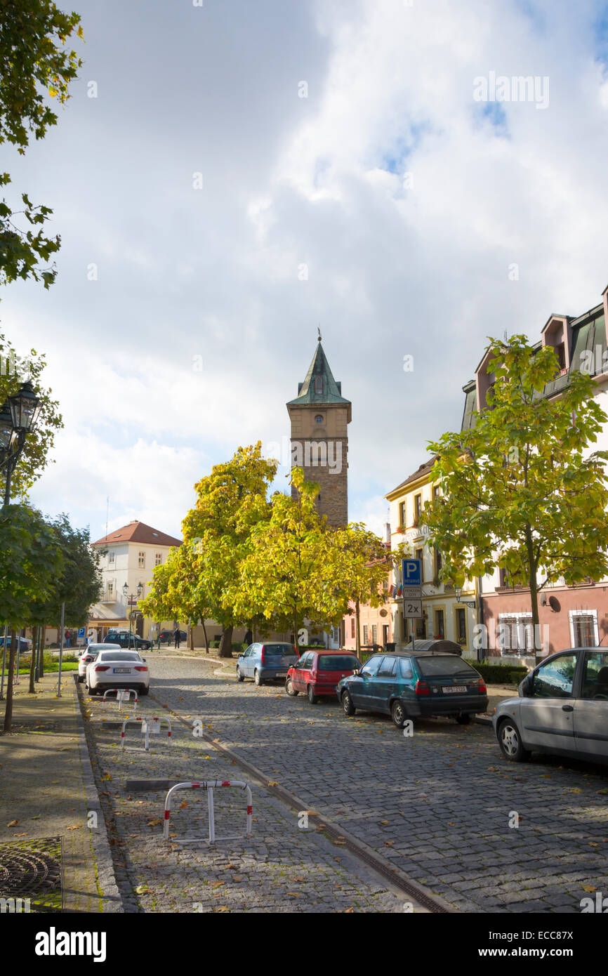 Plzeň ou Pilsen, Capitale européenne de la Culture 2015 et la maison de la bière de Pilsen, en Bohême de l'ouest de la République tchèque, Banque D'Images