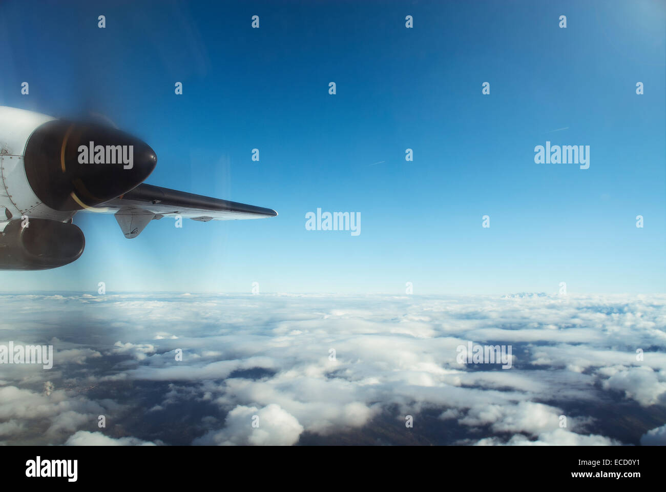 L'hélice en rotation sur avion. Banque D'Images