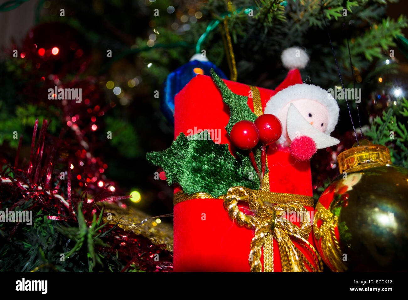 Santa clous de décoration. Banque D'Images
