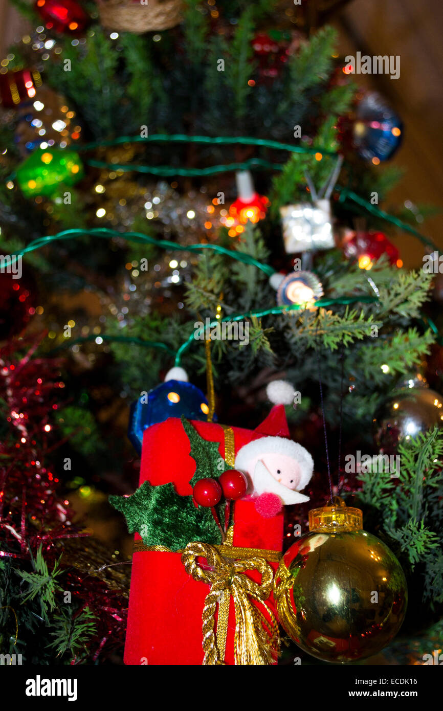 Santa clous de décoration. Banque D'Images