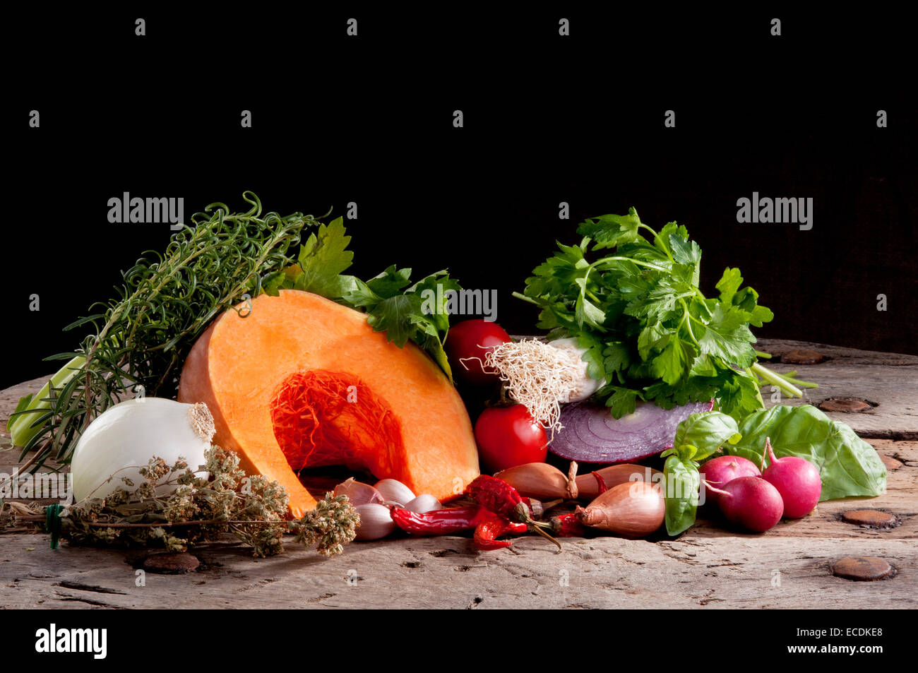 Ensemble de saveurs d'automne, pour la soupe Banque D'Images