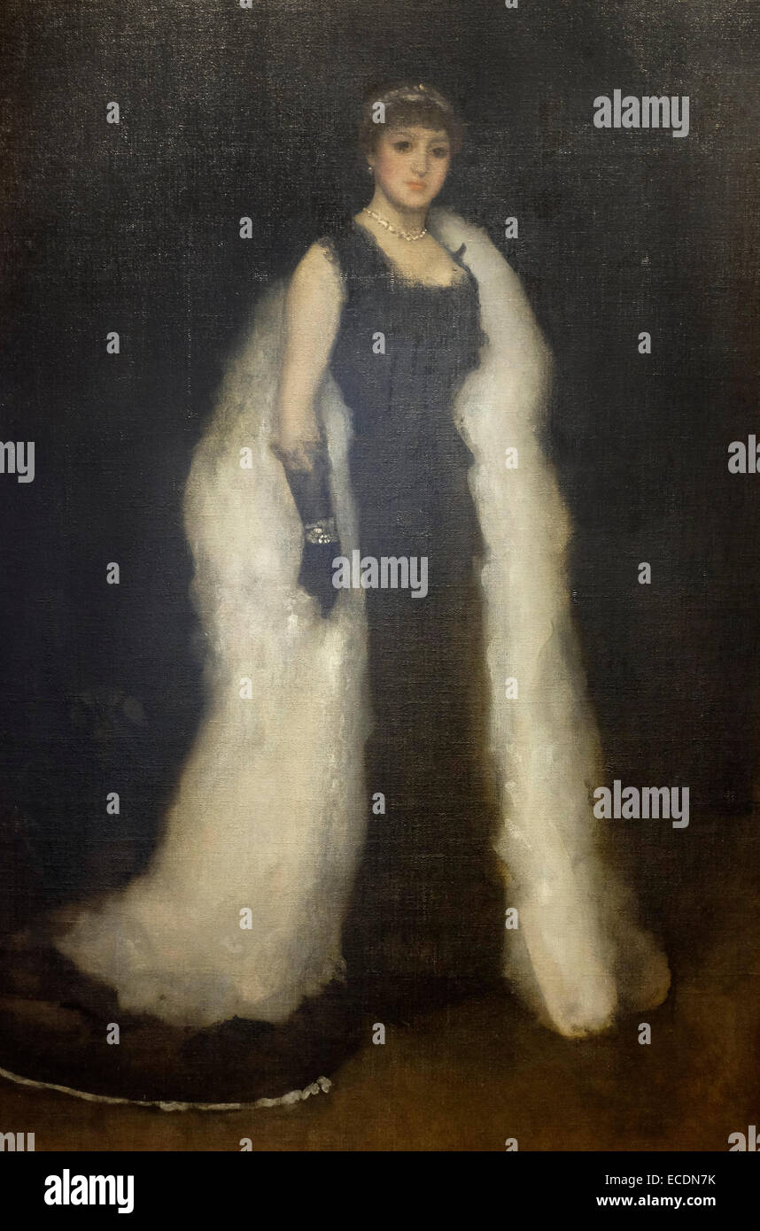 Des arrangements dans le noir n°5 Lady Meux 1881 James McNeill Whistler Banque D'Images