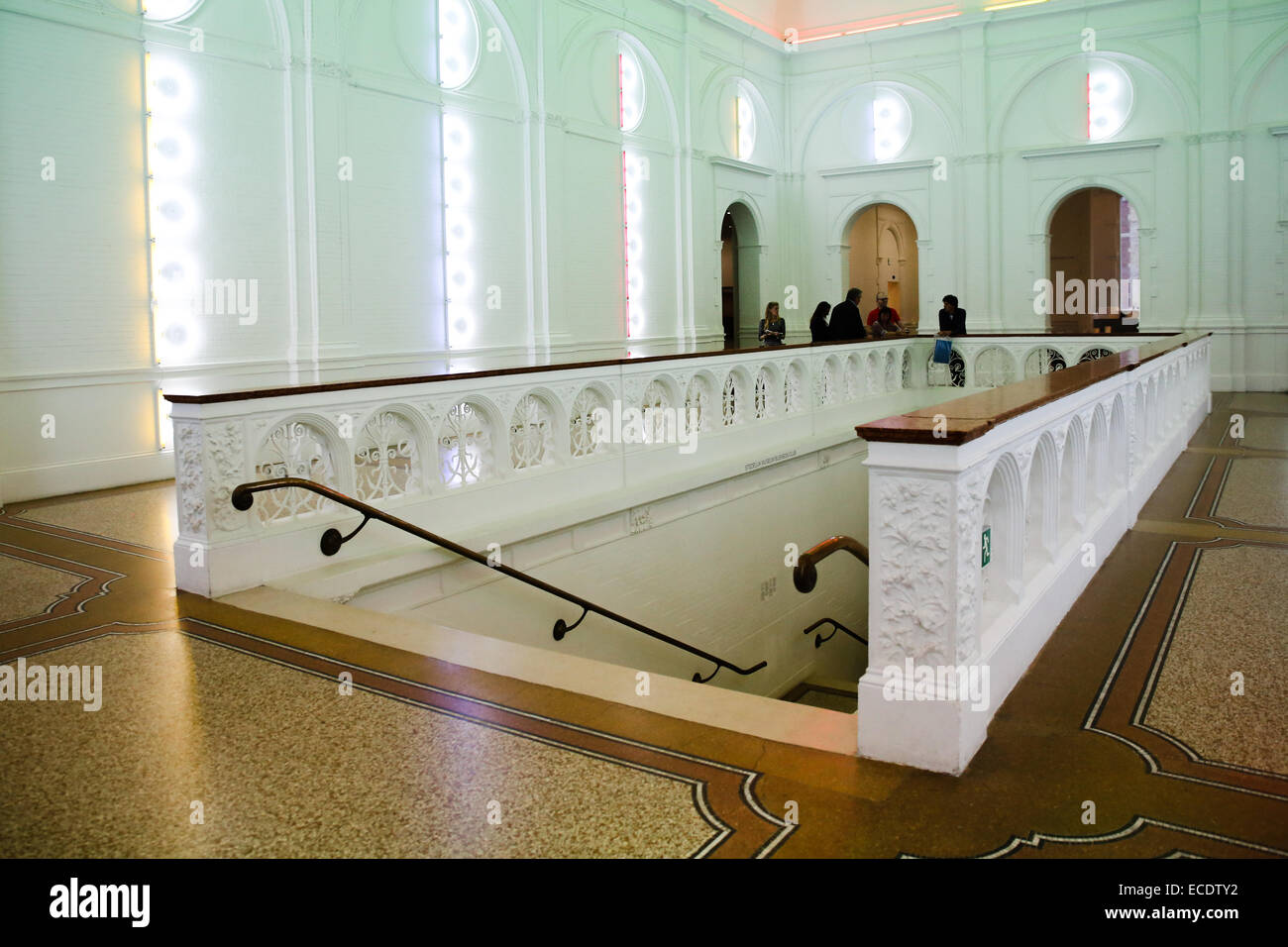 Amsterdam Stedelijk Museum escaliers Banque D'Images