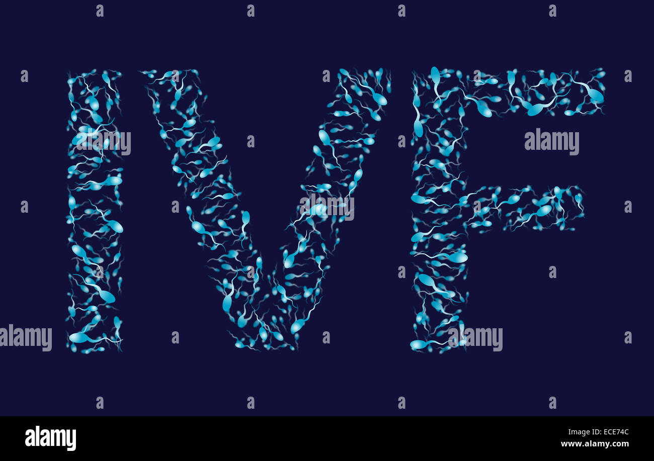 Concept de FIV – formation de spermatozoïdes les lettres de la fécondation in vitro représentent la fécondation in vitro, la technologie de reproduction et le traitement de la fertilité Banque D'Images