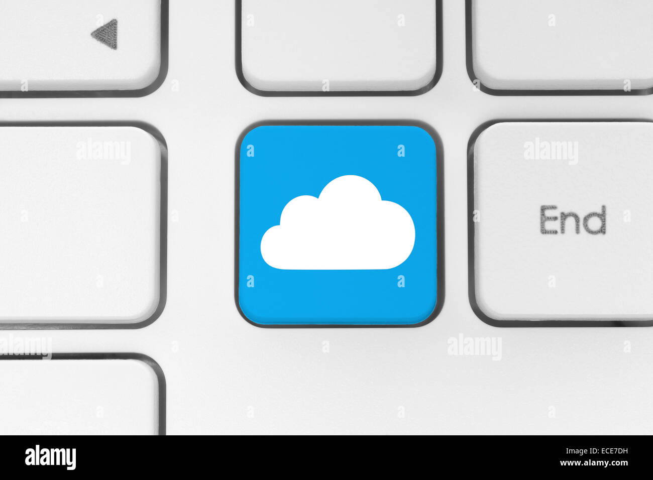Cloud computing concept sur clavier d'ordinateur Banque D'Images