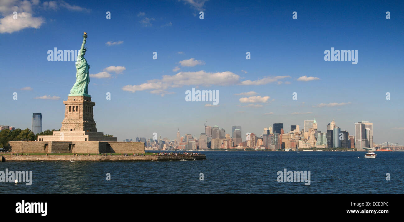USA, New York State, New York, vue de la Statue de la Liberté Banque D'Images