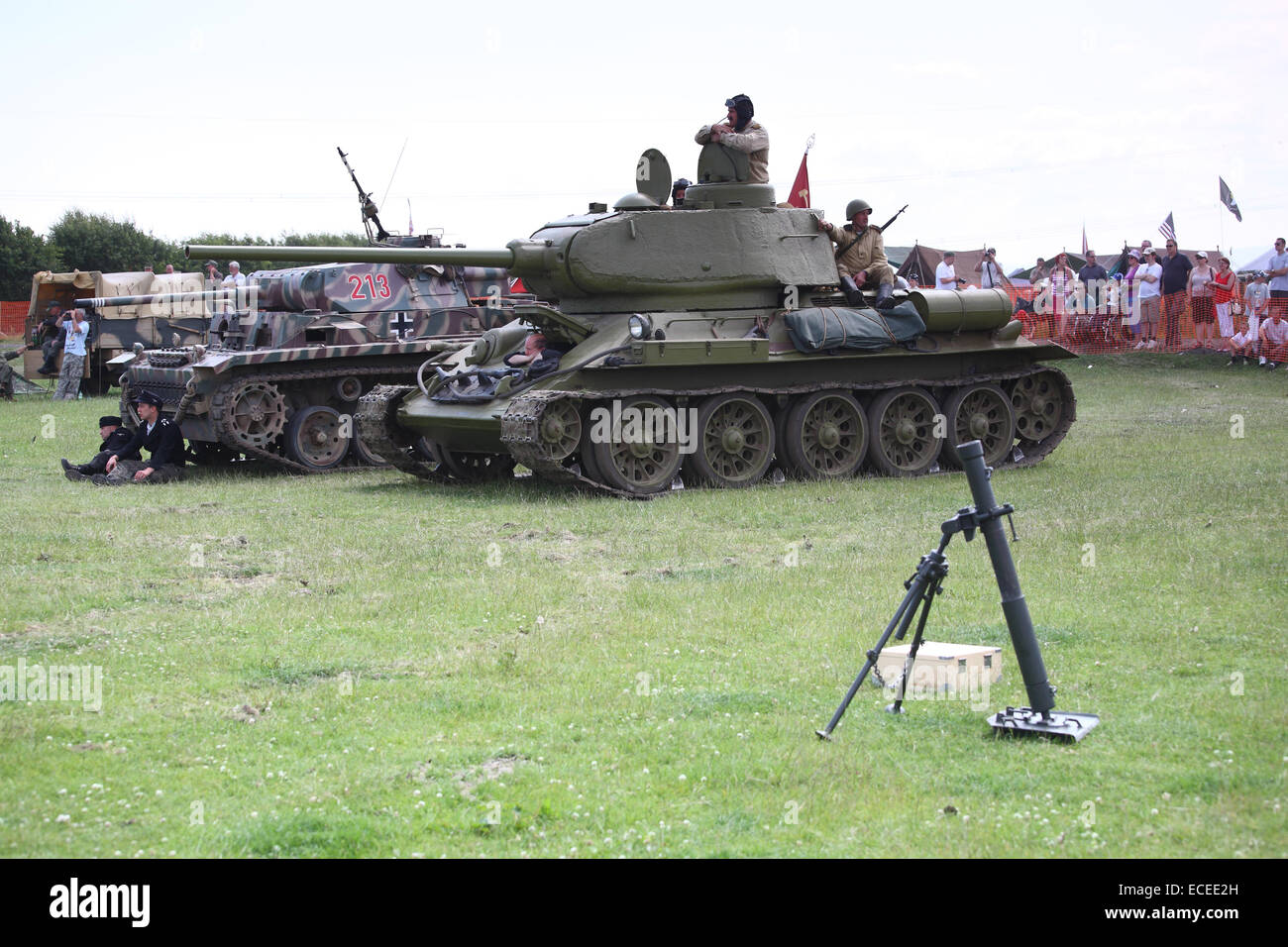 T34 tank russe participant à ww2 battle re adoption Banque D'Images