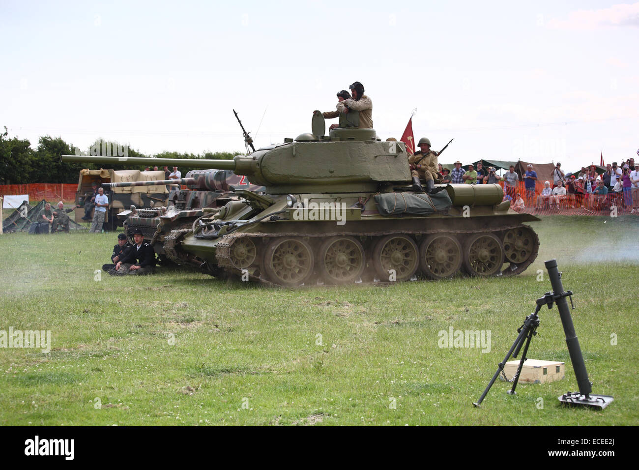 T34 tank russe participant à ww2 battle re adoption Banque D'Images