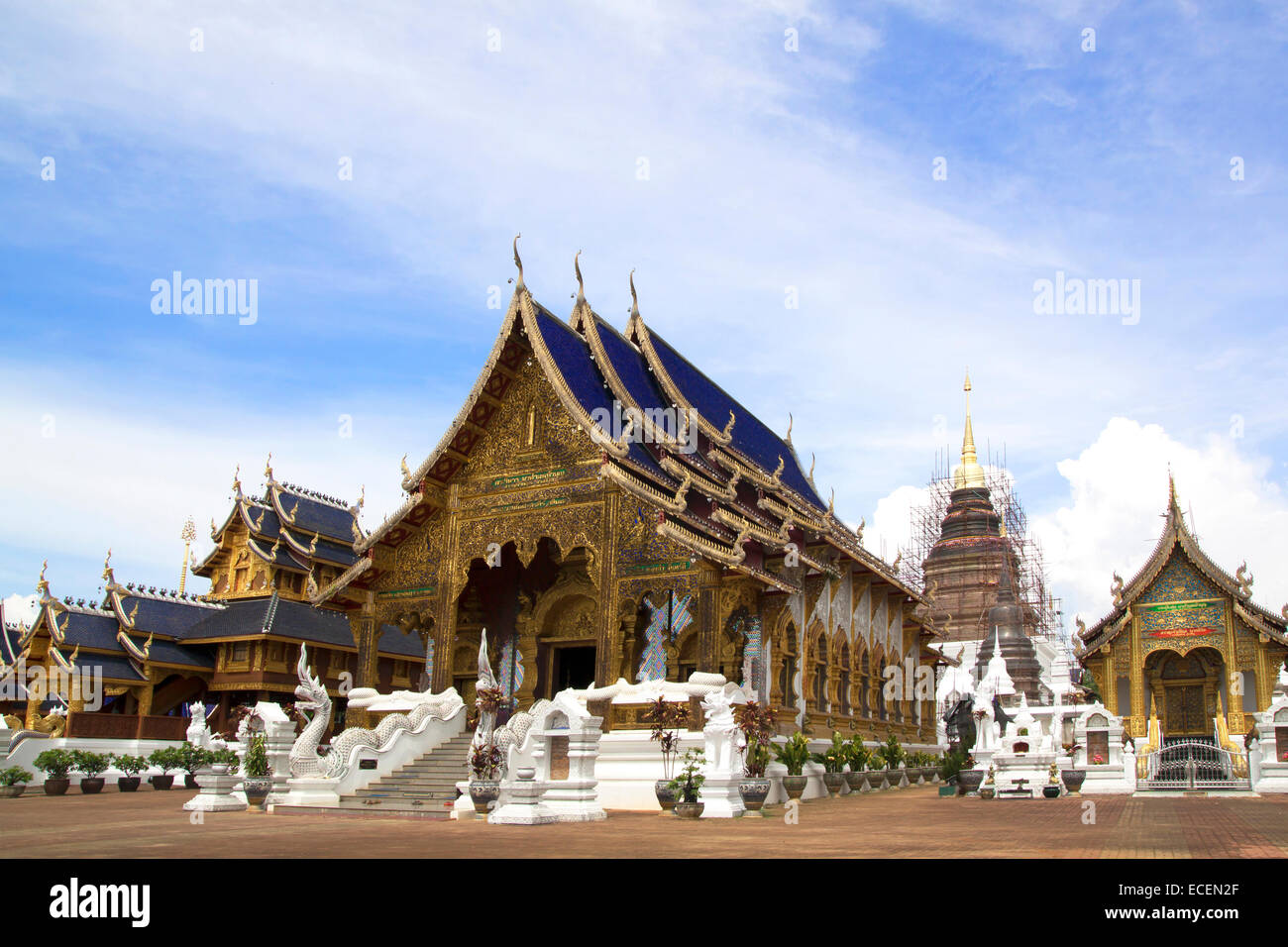Wat Ban den Temple situé dans la partie ouest de la vieille ville de Chiang Mai. Banque D'Images