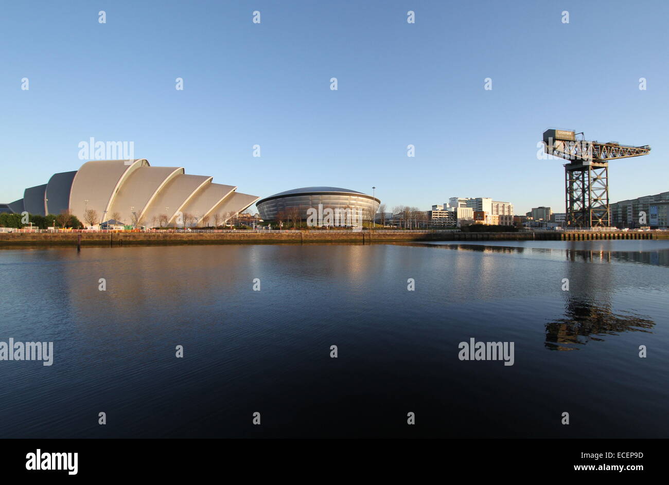 Le tatou, l'Hydro et l'Écosse Glasgow Finnieston Crane Décembre 2014 Banque D'Images
