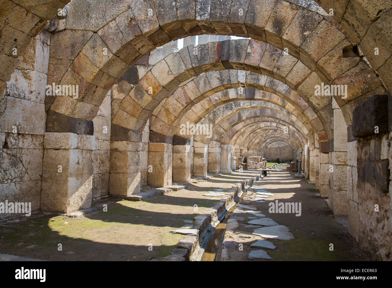Agora de Smyrne à partir de la 4e siècle BC Izmir Turquie 2014 Banque D'Images