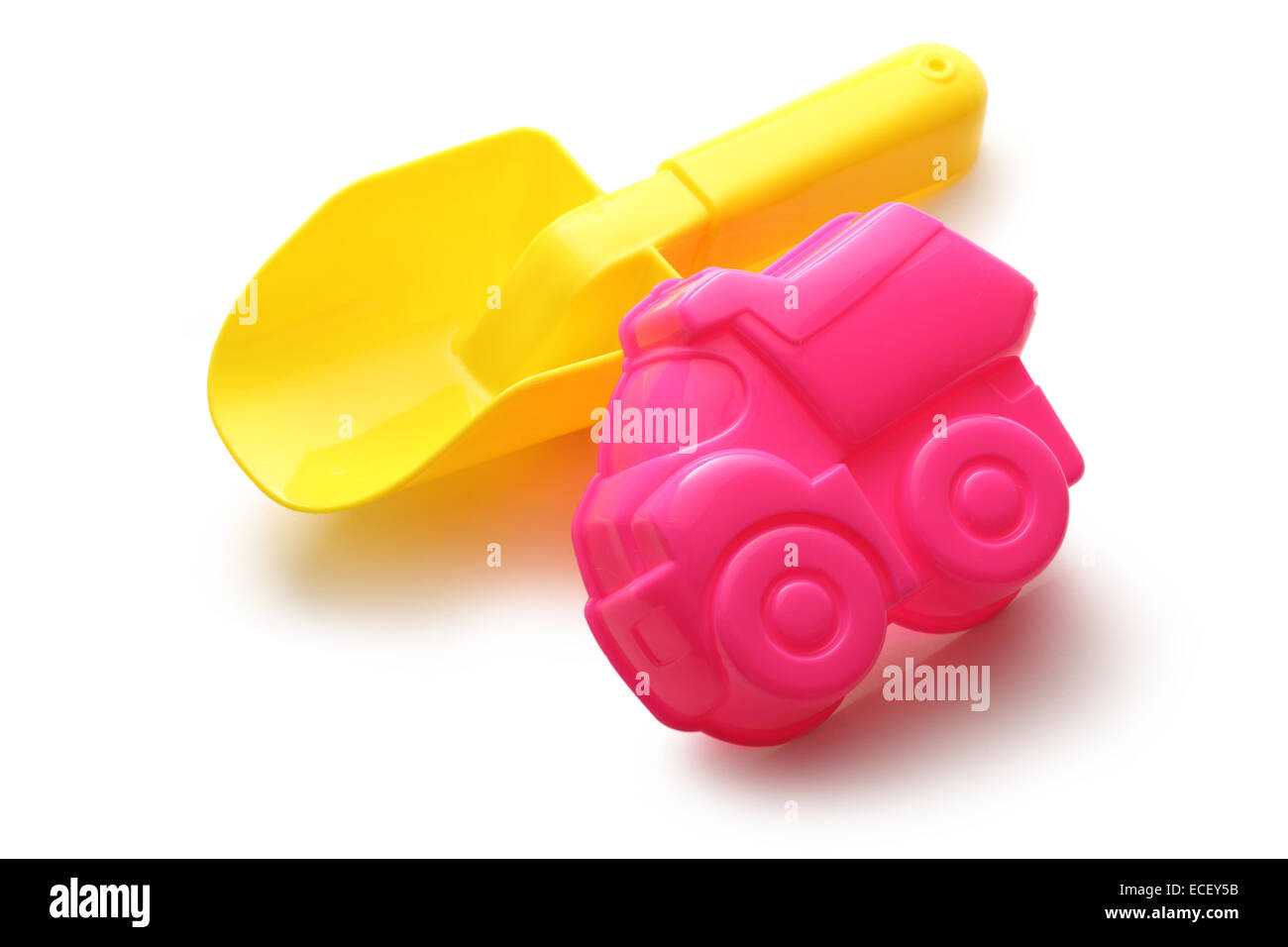 Les jouets colorés pour jouer dans sandbox Banque D'Images