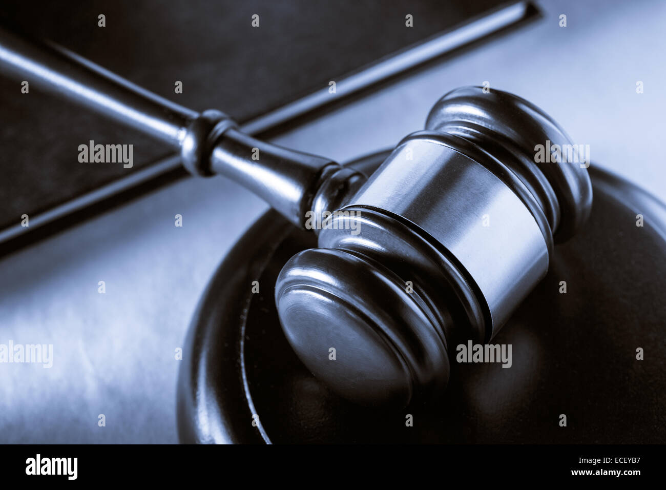 Wooden gavel et bloc libre Banque D'Images