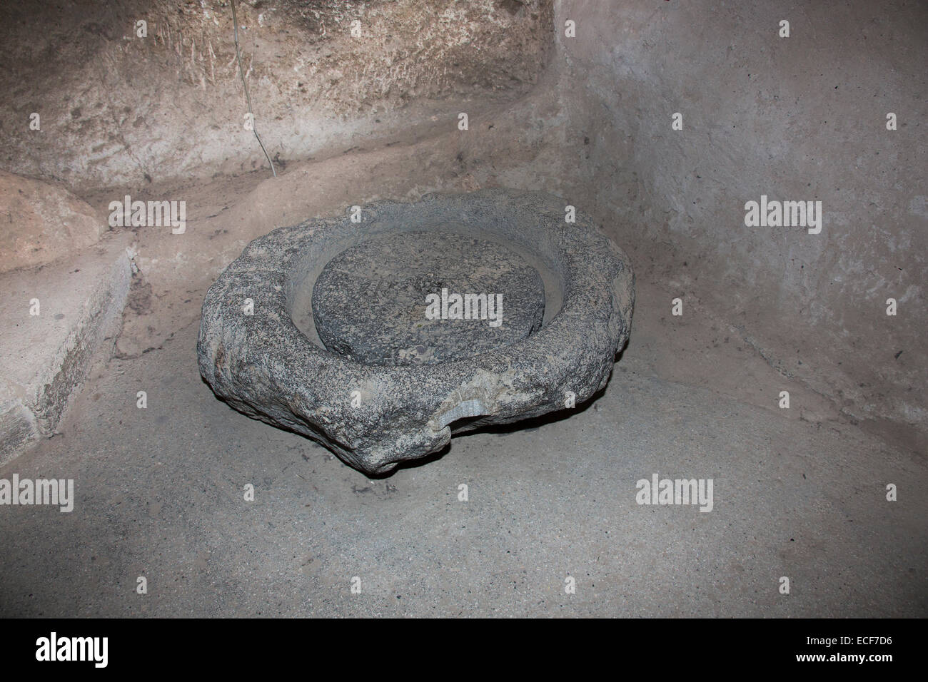 Pierre Meunier dans la ville souterraine de Kaymakli Banque D'Images