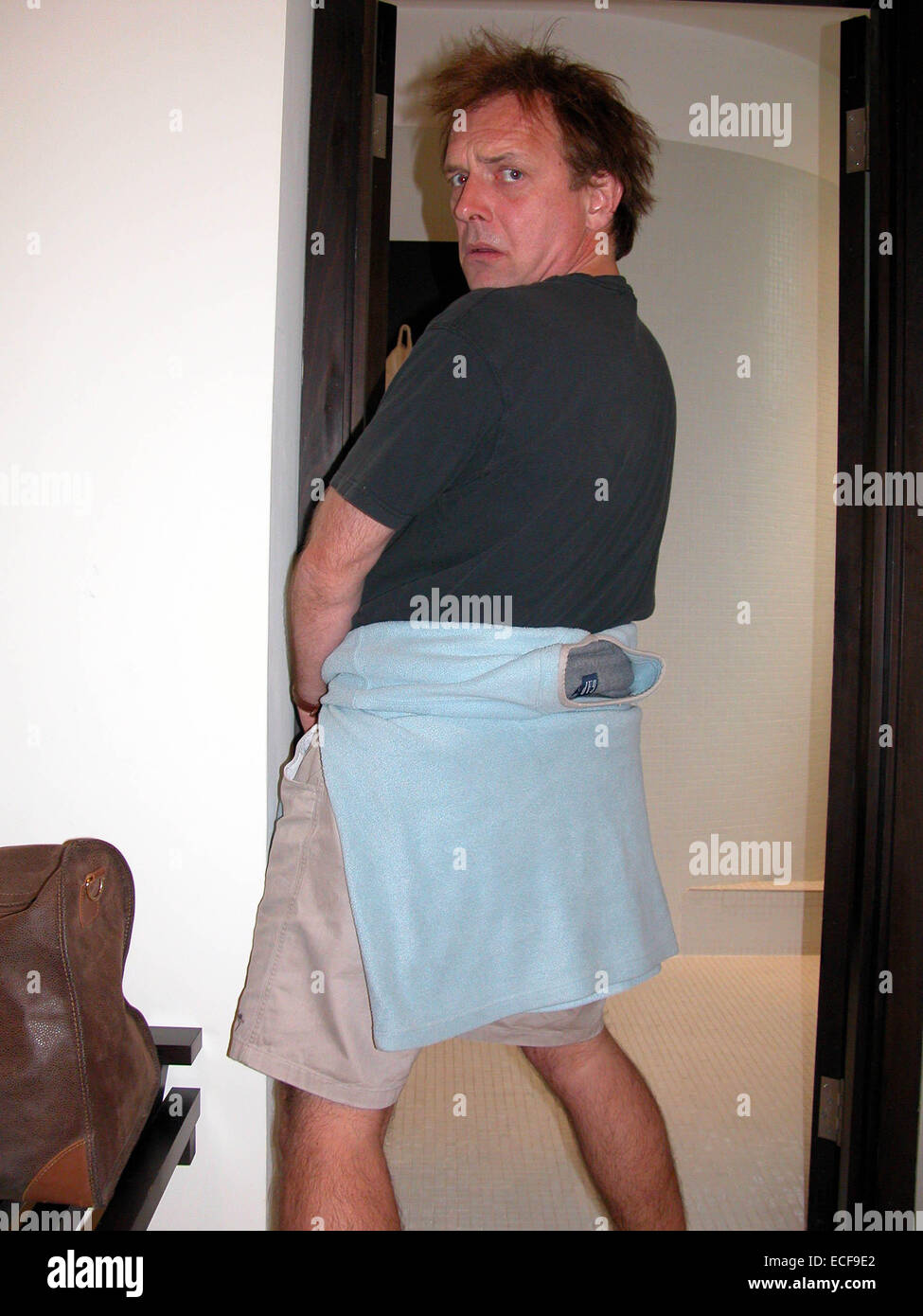 Rik Mayall pose pour photos au 10 Square Hotel à Belfast comprend : Rik Mayall Où : Belfast (Irlande) Quand : 20 Oct 2003 Banque D'Images