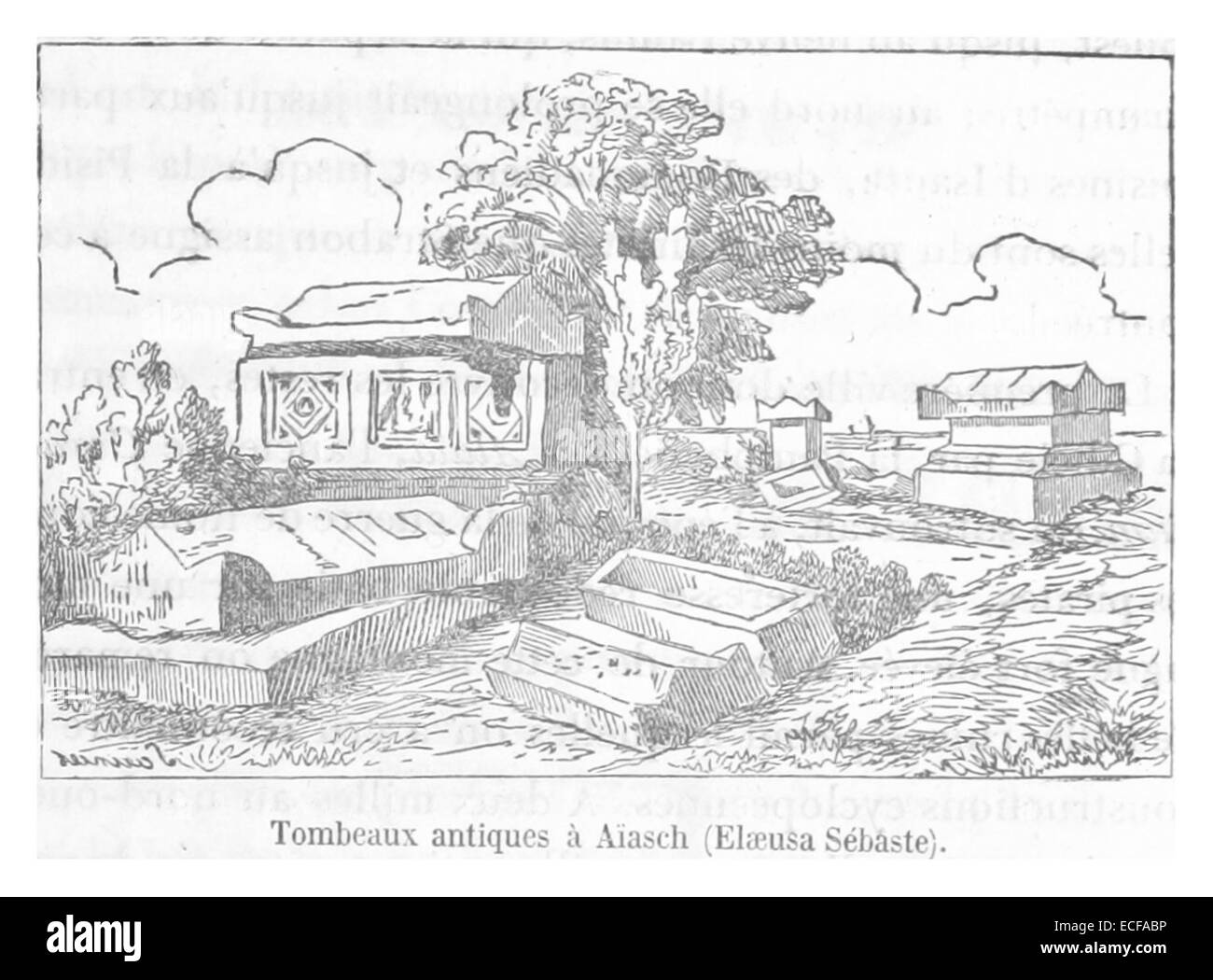 LANGLOIS(1861) p203 Tombeaux antiques un Aiasch Banque D'Images