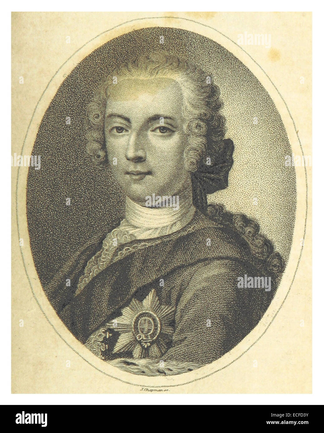 Cette illustration de 1800 de Mante représente Bonny Prince Charles Edward Stuart, un personnage historique important pendant la rébellion jacobite du XVIIIe siècle, soulignant son importance dans l'histoire écossaise. Banque D'Images