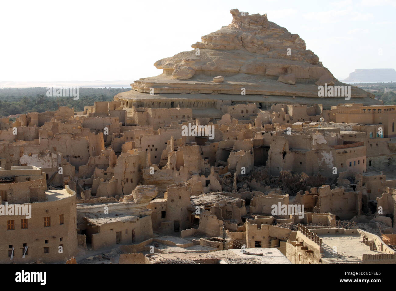 Les ruines de Shali, dans le centre de l'oasis de Siwa, Egypte Banque D'Images