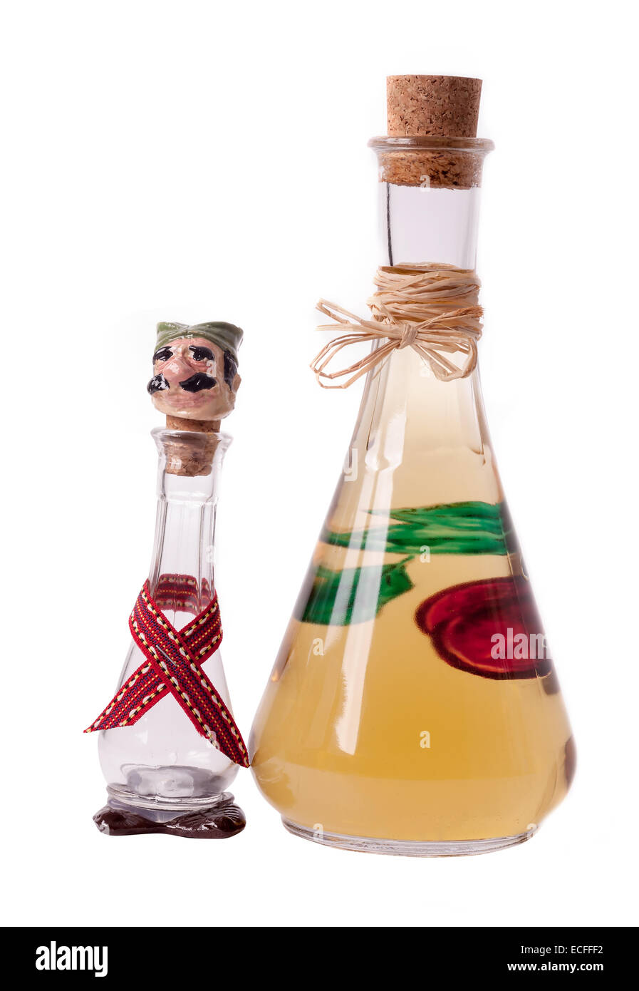 Bouteille décorative et traditionnelle pour verre de prunes Banque D'Images