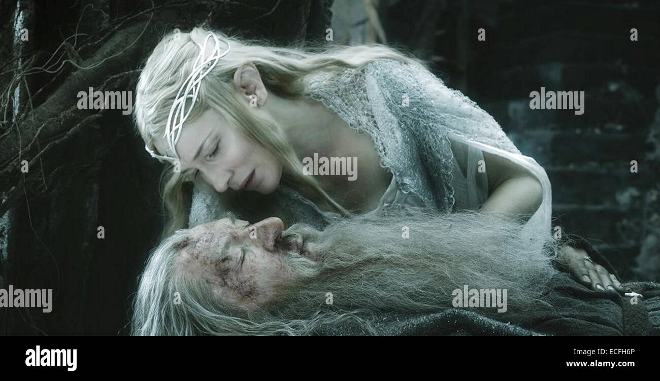 Le Hobbit : LA BATAILLE DES CINQ ARMÉES 2014 MGM film avec Cate Blanchett et Ian McKellen Banque D'Images