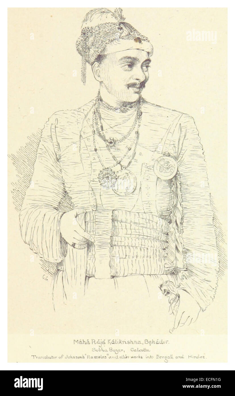 Les chefs d'ORIENT p037 Kali Krishna Bahadur Maharaja, Bengale occidental. Aristocrate, Calcutta, traducteur Banque D'Images