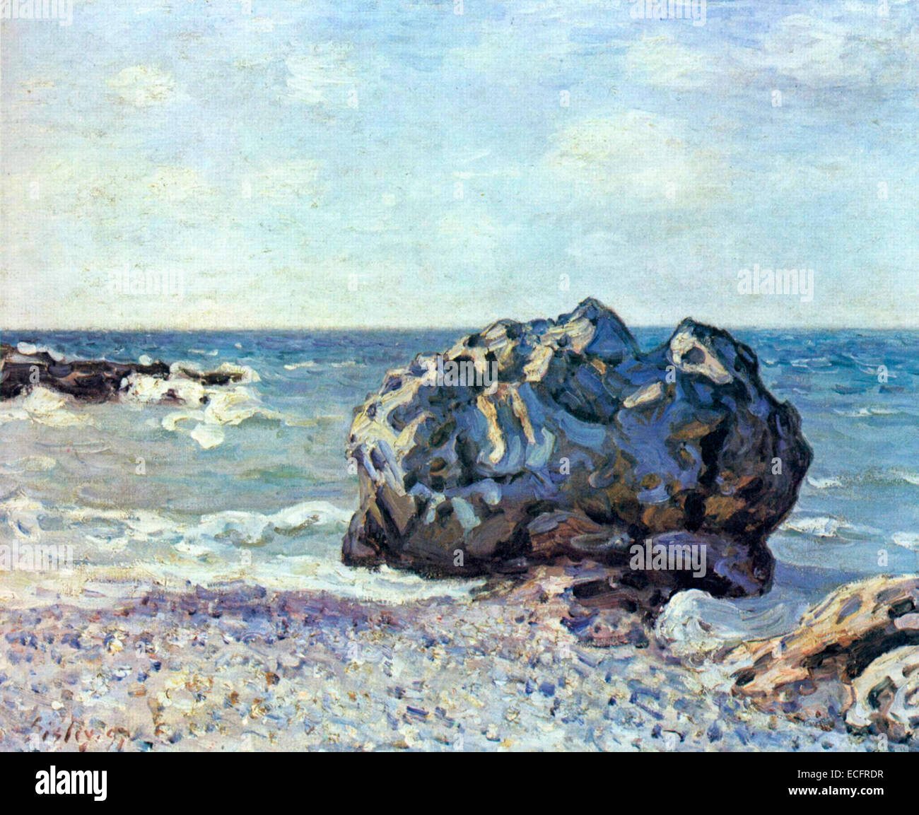 Mer, Langland ,1887 Alfred Sisley Banque D'Images
