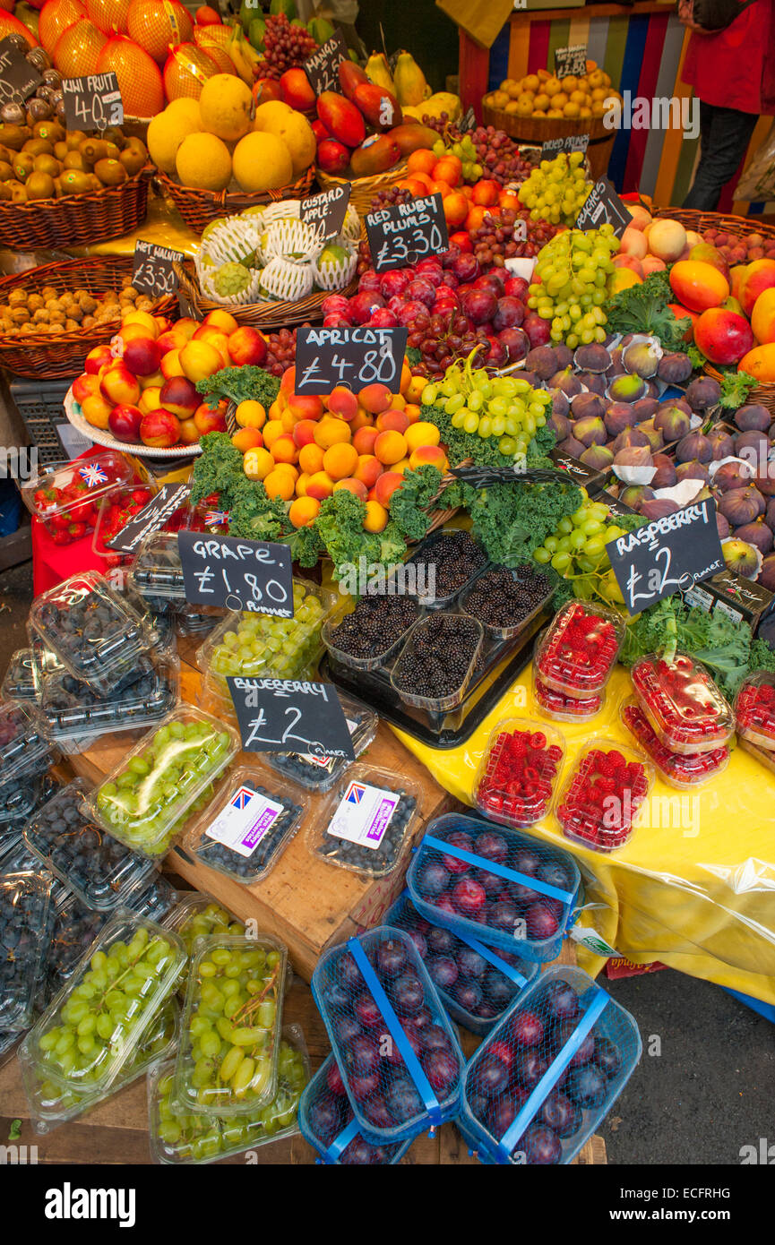 Fruits et légumes à Londres Borough Market Banque D'Images