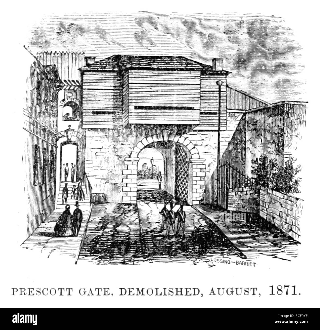 Québec(1876) p114 PRESCOTT GATE Banque D'Images