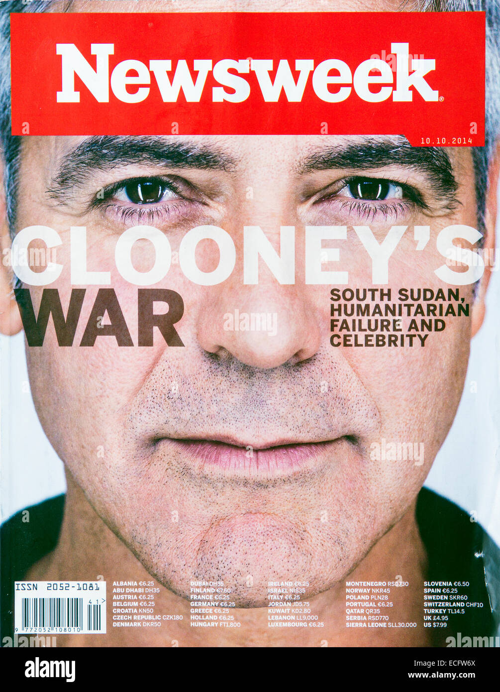 George Clooney sur couverture de magazine Newsweek Banque D'Images