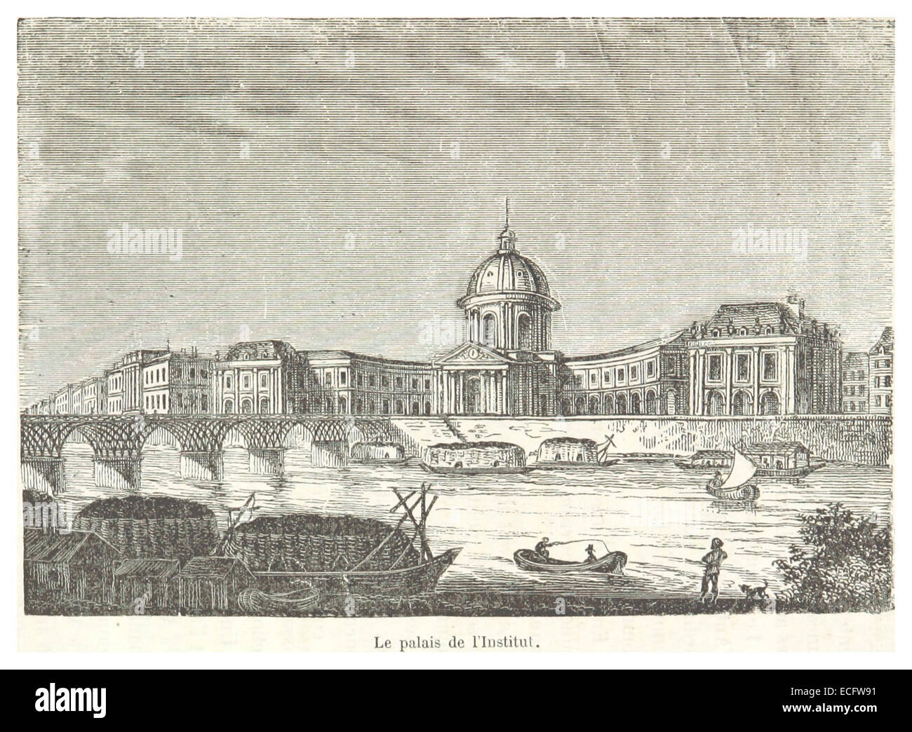 L’illustration de Rouquette, réalisée en 1871, montre le Palais de l’Institut, un bâtiment de premier plan à Paris abritant l’Académie française. L'image met en évidence l'architecture néoclassique et l'importance culturelle de l'institution dans la vie intellectuelle française. Banque D'Images L’illustration de Rouquette, réalisée en 1871, montre le Palais de l’Institut, un bâtiment de premier plan à Paris abritant l’Académie française. L'image met en évidence l'architecture néoclassique et l'importance culturelle de l'institution dans la vie intellectuelle française. Banque D'Images
