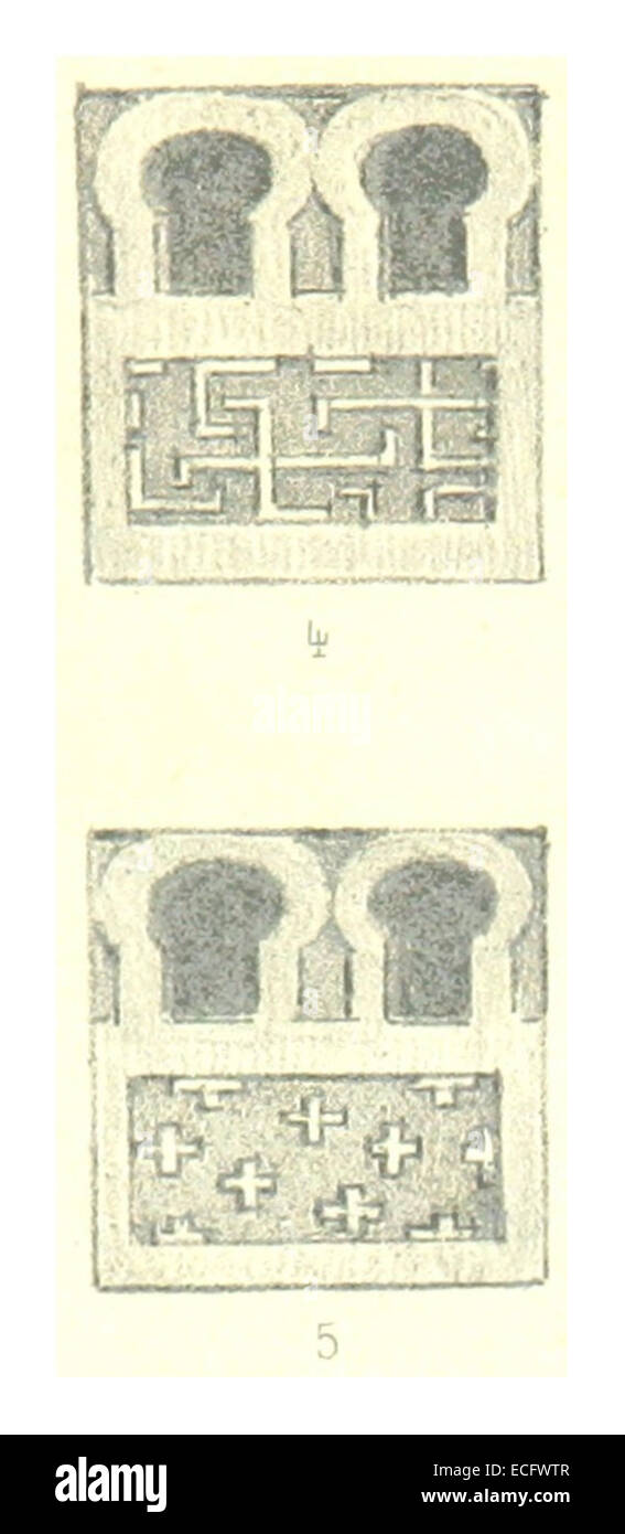 SIMON(1885) p413 Plaque à 6 (4,5) - FenC3AAtres de l'église Médiné Allem Banque D'Images