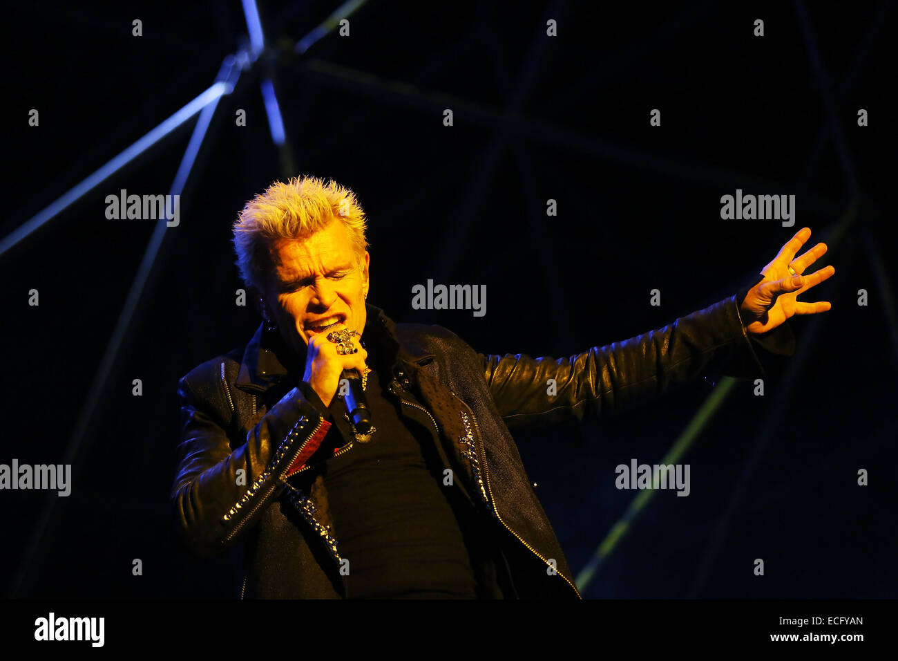 Louis Bertignac live sur scène à Rock Postepay avec : Billy Idol Où : Rome, Italie Quand : 09 Juin 2014 Banque D'Images