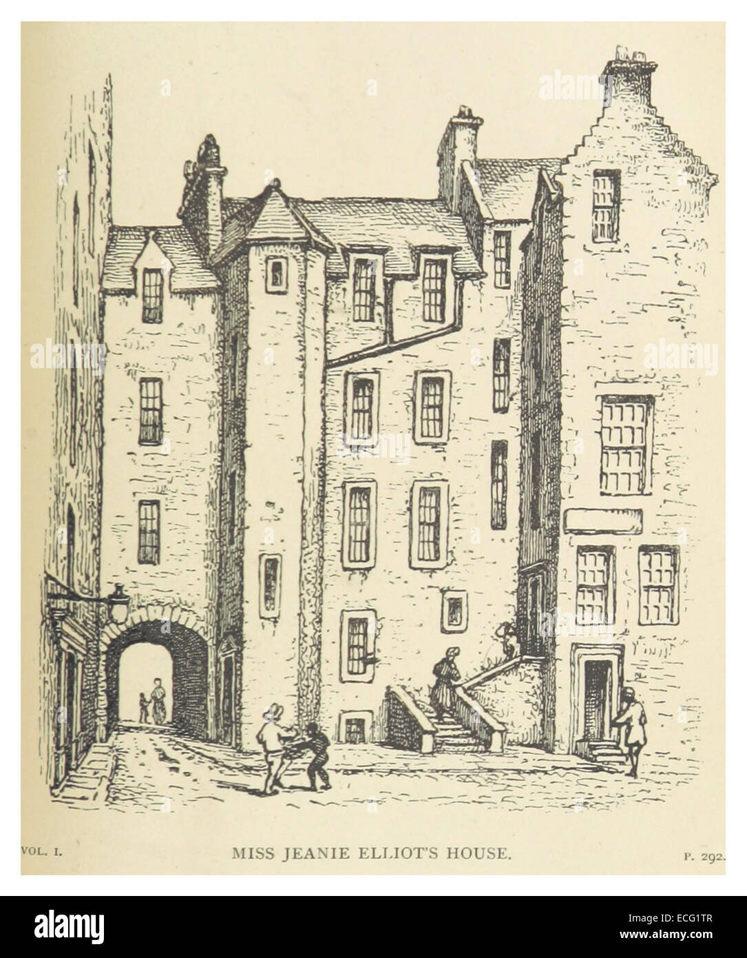 WILSON(1878) p1.321 MLLE JEANIE ELLIOT'S HOUSE Banque D'Images