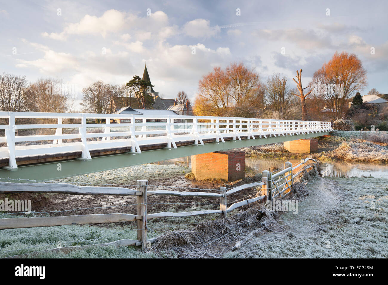 Pont sur la rivière Cuckmere à Alfriston, East Sussex, UK Banque D'Images
