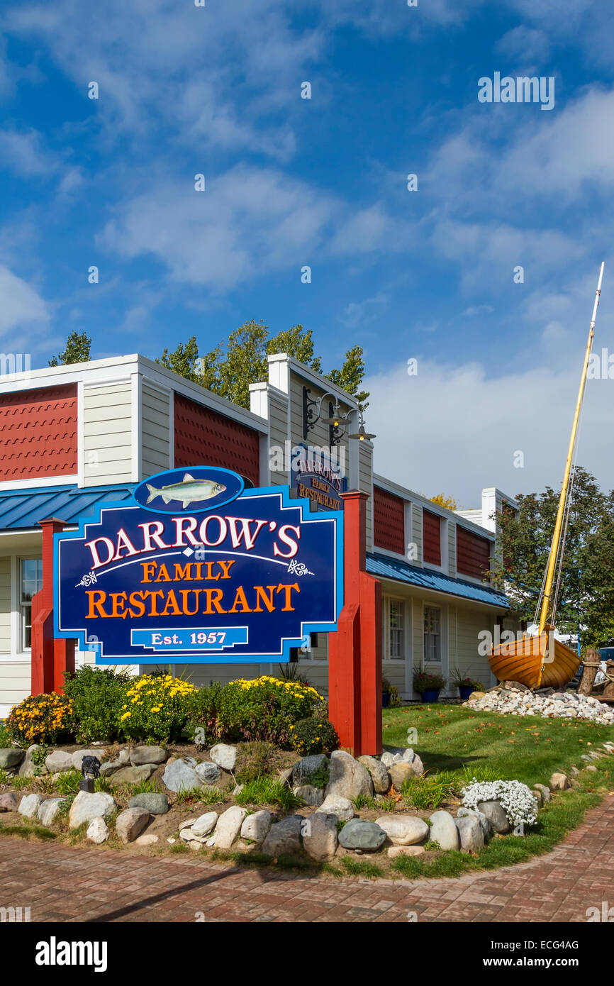 Darrow's Family Restaurant dans la région de Mackinaw City, Michigan, États-Unis. Banque D'Images