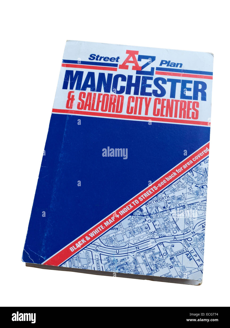AZ site pour Manchester et Salford centres ville UK Banque D'Images