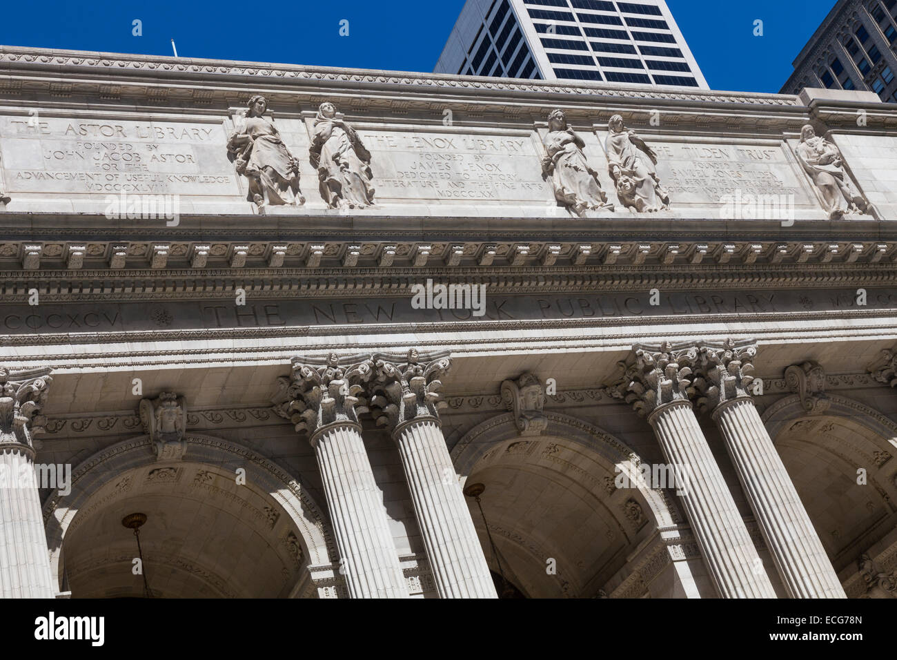 La Bibliothèque publique de New York, New York City Banque D'Images